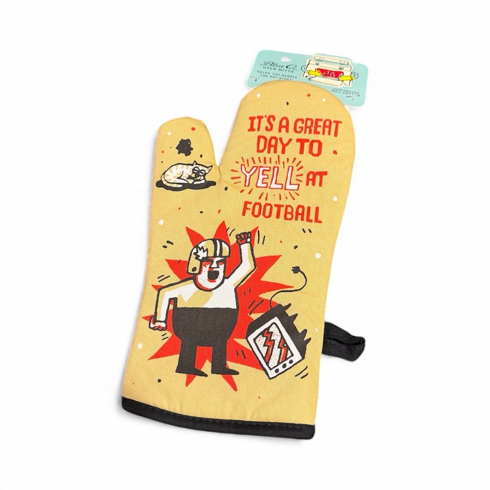 Blue Q Football Oven Mitt tan